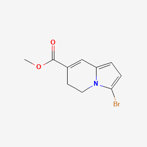 molecular formula C10H10BrNO2 B13685164 Methyl 3-Bromo-5,6-dihydroindolizine-7-carboxylate 