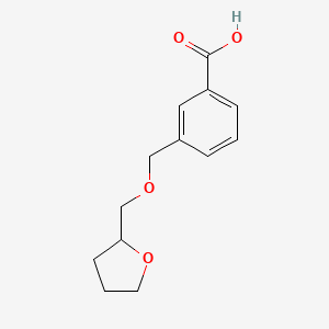 molecular formula C13H16O4 B1368517 3-[(四氢-2-呋喃基甲氧基)甲基]-苯甲酸 CAS No. 1017032-61-9