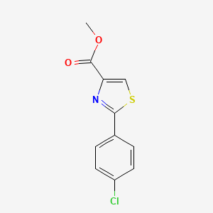 molecular formula C11H8ClNO2S B13685181 Methyl 2-(4-chlorophenyl)thiazole-4-carboxylate 