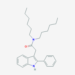 molecular formula C28H38N2O B136852 N,N-dihexyl-2-(2-phenyl-1H-indol-3-yl)acetamide CAS No. 142720-26-1