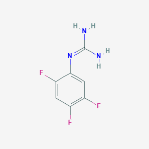 molecular formula C7H6F3N3 B13685202 1-(2,4,5-Trifluorophenyl)guanidine 