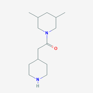 molecular formula C14H26N2O B1368528 1-(3,5-Dimethylpiperidin-1-yl)-2-(piperidin-4-yl)ethan-1-one 