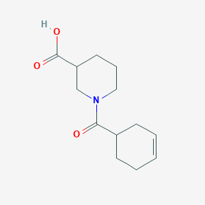 molecular formula C13H19NO3 B1368530 1-(Cyclohex-3-ene-1-carbonyl)piperidine-3-carboxylic acid 