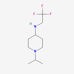 molecular formula C10H19F3N2 B1368533 1-propan-2-yl-N-(2,2,2-trifluoroethyl)piperidin-4-amine 