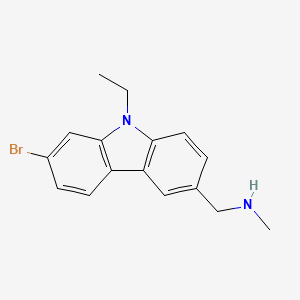 molecular formula C16H17BrN2 B13685353 1-(7-Bromo-9-ethyl-9H-carbazol-3-yl)-N-methylmethanamine 