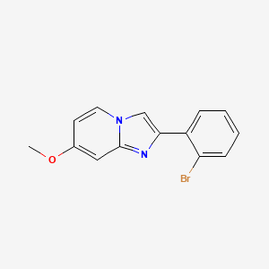 molecular formula C14H11BrN2O B13685428 2-(2-Bromophenyl)-7-methoxyimidazo[1,2-a]pyridine 