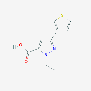 1-ethyl-3-(thiophen-3-yl)-1H-pyrazole-5-carboxylic acid