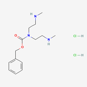 molecular formula C14H25Cl2N3O2 B13685494 N1-Cbz-N2-methyl-N1-[2-(methylamino)ethyl]ethane-1,2-diamine Dihydrochloride 