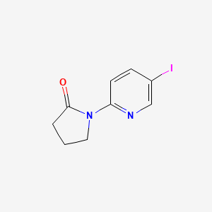 molecular formula C9H9IN2O B13685546 1-(5-Iodo-2-pyridyl)-2-pyrrolidinone 