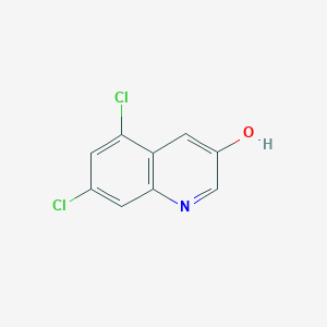molecular formula C9H5Cl2NO B13685551 5,7-Dichloroquinolin-3-OL 