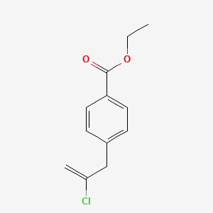 molecular formula C12H13ClO2 B1368558 3-(4-Carboethoxyphenyl)-2-chloro-1-propene CAS No. 731772-89-7