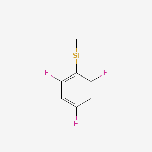 molecular formula C9H11F3Si B13685596 Trimethyl(2,4,6-trifluorophenyl)silane 