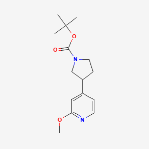 molecular formula C15H22N2O3 B13685598 4-(1-Boc-3-pyrrolidinyl)-2-methoxypyridine 