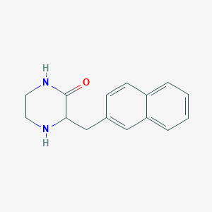 molecular formula C15H16N2O B13685603 3-Naphthalen-2-ylmethyl-piperazin-2-one 