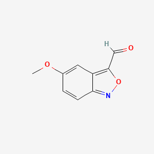 molecular formula C9H7NO3 B13685634 5-Methoxybenzo[c]isoxazole-3-carbaldehyde 