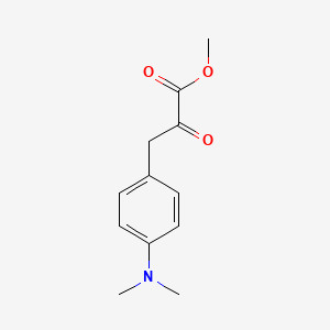 molecular formula C12H15NO3 B13685658 Methyl 3-[4-(dimethylamino)phenyl]-2-oxopropanoate 