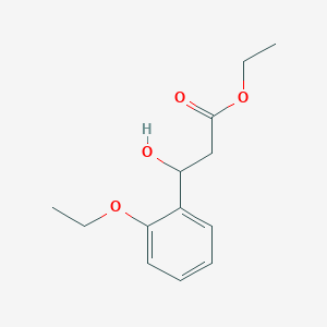 molecular formula C13H18O4 B13685701 Ethyl 3-(2-ethoxyphenyl)-3-hydroxypropanoate 