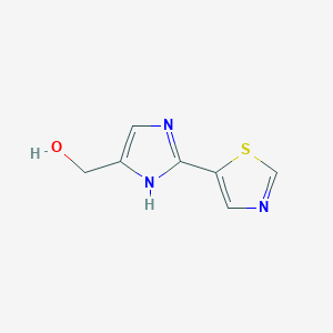 molecular formula C7H7N3OS B13685721 2-(5-Thiazolyl)imidazole-5-methanol 