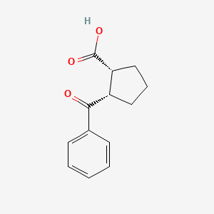 molecular formula C13H14O3 B1368574 cis-2-Benzoylcyclopentane-1-carboxylic acid CAS No. 70071-92-0