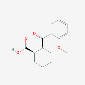 B1368577 cis-2-(2-Methoxybenzoyl)cyclohexane-1-carboxylic acid CAS No. 733742-61-5