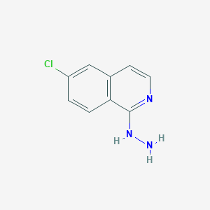 molecular formula C9H8ClN3 B13685783 6-Chloro-1-hydrazinylisoquinoline 