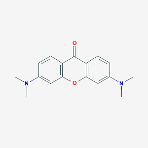 molecular formula C17H18N2O2 B13685785 3,6-Bis(dimethylamino)-9h-xanthen-9-one CAS No. 56860-23-2