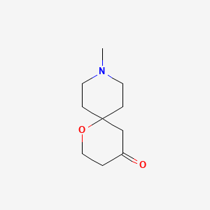 molecular formula C10H17NO2 B13685786 9-Methyl-1-oxa-9-azaspiro[5.5]undecan-4-one 