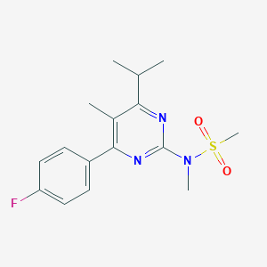 molecular formula C16H20FN3O2S B136858 N-[4-(4-Fluorophenyl)-5-methyl-6-(1-methylethyl)-2-pyrimidinyl]-N-methylmethanesulfonamide CAS No. 953776-62-0
