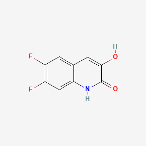 molecular formula C9H5F2NO2 B13685825 6,7-Difluoro-3-hydroxyquinolin-2(1H)-one 