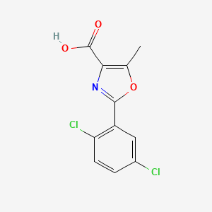 molecular formula C11H7Cl2NO3 B13685840 2-(2,5-Dichlorophenyl)-5-methyloxazole-4-carboxylic Acid 