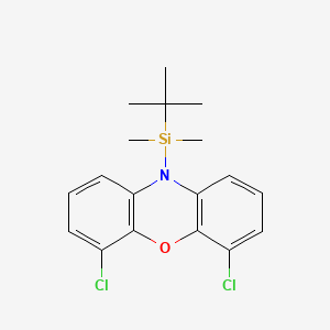 molecular formula C18H21Cl2NOSi B13685851 10-(tert-Butyldimethylsilyl)-4,6-dichloro-10H-phenoxazine 