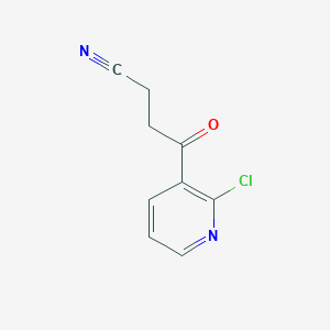 molecular formula C9H7ClN2O B1368586 4-(2-Chloro-3-pyridyl)-4-oxobutyronitrile CAS No. 890100-74-0