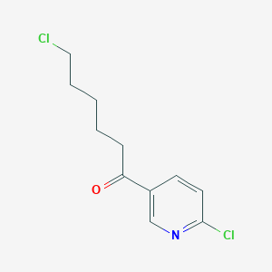 molecular formula C11H13Cl2NO B1368587 2-Chloro-5-(6-chlorohexanoyl)pyridine CAS No. 914203-40-0