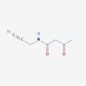 molecular formula C7H9NO2 B13685876 3-Oxo-N-(prop-2-YN-1-YL)butanamide 