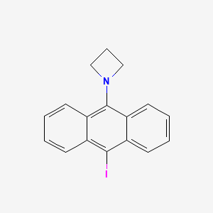 molecular formula C17H14IN B13685889 1-(10-Iodo-9-anthryl)azetidine 