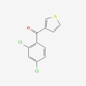 molecular formula C11H6Cl2OS B1368589 3-(2,4-Dichlorobenzoyl)thiophene CAS No. 898771-52-3