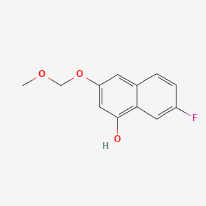 molecular formula C12H11FO3 B13685921 7-Fluoro-3-(methoxymethoxy)naphthalen-1-ol 