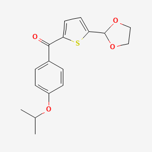 5-(1,3-Dioxolan-2-yl)-2-(4-isopropoxylbenzoyl)thiophene