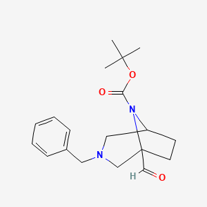 molecular formula C19H26N2O3 B13685966 3-Benzyl-8-Boc-3,8-diazabicyclo[3.2.1]octane-1-carbaldehyde 