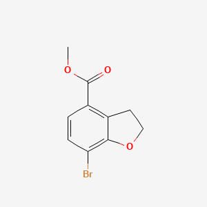 molecular formula C10H9BrO3 B13685969 Methyl 7-Bromo-2,3-dihydrobenzofuran-4-carboxylate 