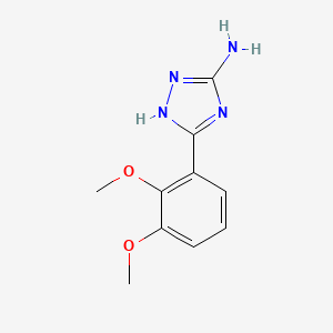 molecular formula C10H12N4O2 B13685987 5-Amino-3-(2,3-dimethoxyphenyl)-1H-1,2,4-triazole 