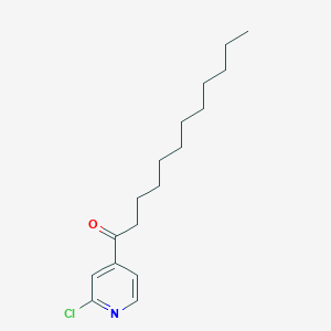 molecular formula C17H26ClNO B1368600 2-氯-4-十二烷酰基吡啶 CAS No. 898784-80-0