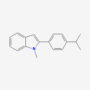 molecular formula C18H19N B13686011 2-(4-Isopropylphenyl)-1-methylindole 