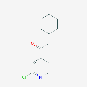 molecular formula C13H16ClNO B1368604 2-Chloro-4-pyridyl cyclohexylmethyl ketone 