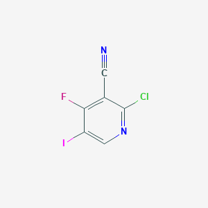 molecular formula C6HClFIN2 B13686046 2-Chloro-4-fluoro-5-iodonicotinonitrile 