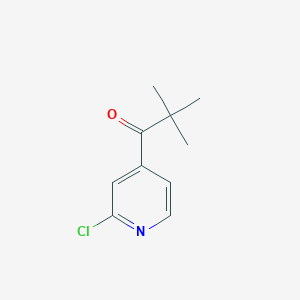 molecular formula C10H12ClNO B1368605 t-Butyl 2-chloro-4-pyridyl ketone CAS No. 898785-55-2