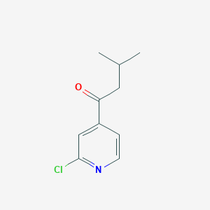 molecular formula C10H12ClNO B1368606 2-Chloro-4-pyridyl 2-methylpropyl ketone 