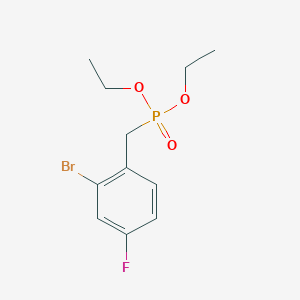 molecular formula C11H15BrFO3P B13686063 Diethyl 2-Bromo-4-fluorobenzylphosphonate 