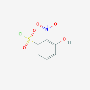 molecular formula C6H4ClNO5S B13686124 3-Hydroxy-2-nitrobenzene-1-sulfonyl Chloride 