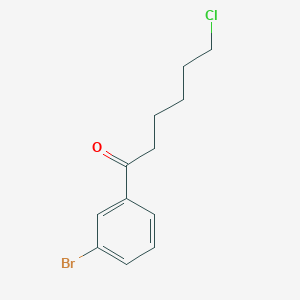 molecular formula C12H14BrClO B1368615 1-(3-Bromophenyl)-6-chloro-1-oxohexane CAS No. 898766-96-6